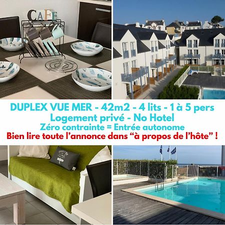 Duplex Vue Mer - Plage A 100M- 4 Lits - Parking Sous Sol 奥迪耶纳 外观 照片