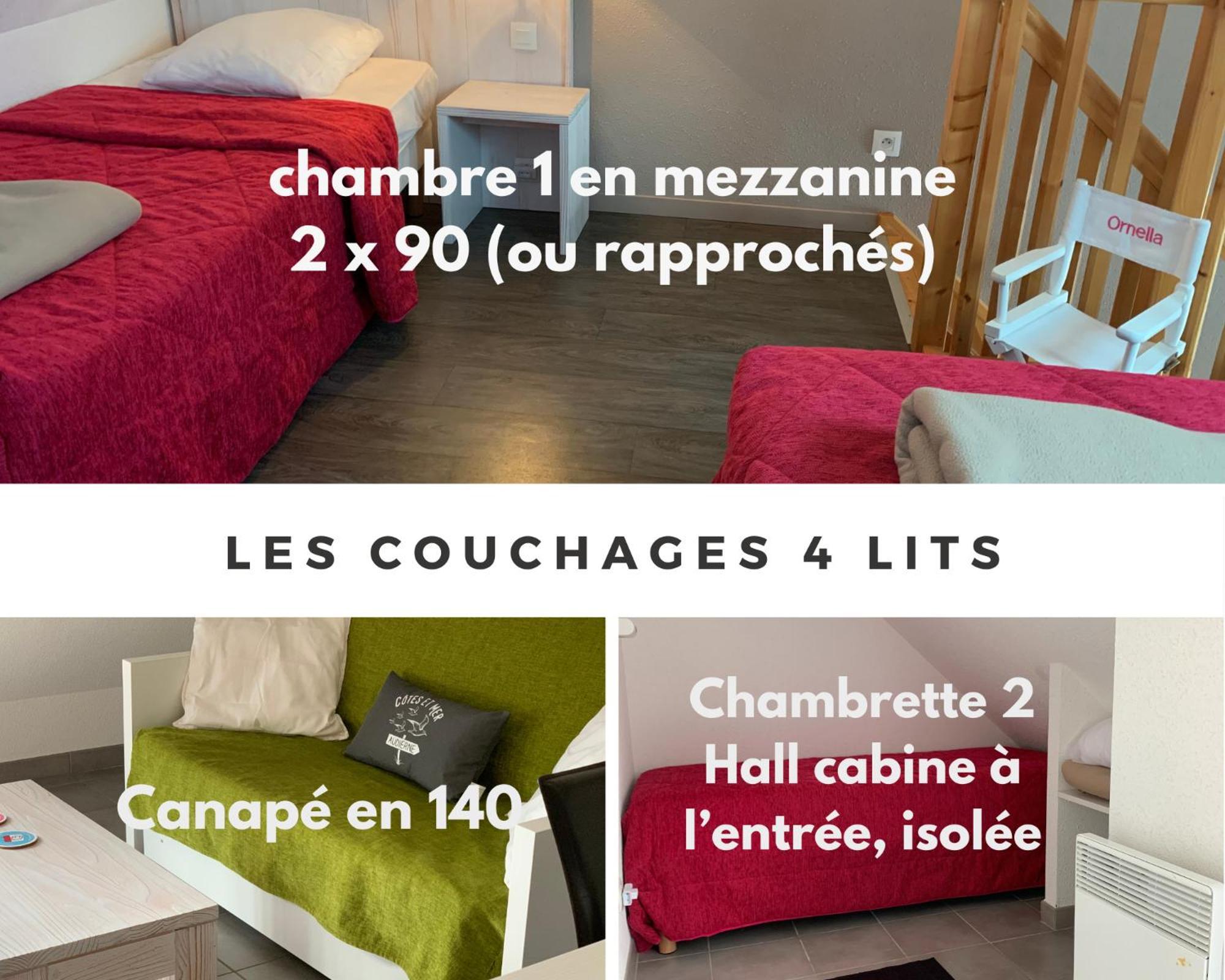 Duplex Vue Mer - Plage A 100M- 4 Lits - Parking Sous Sol 奥迪耶纳 外观 照片